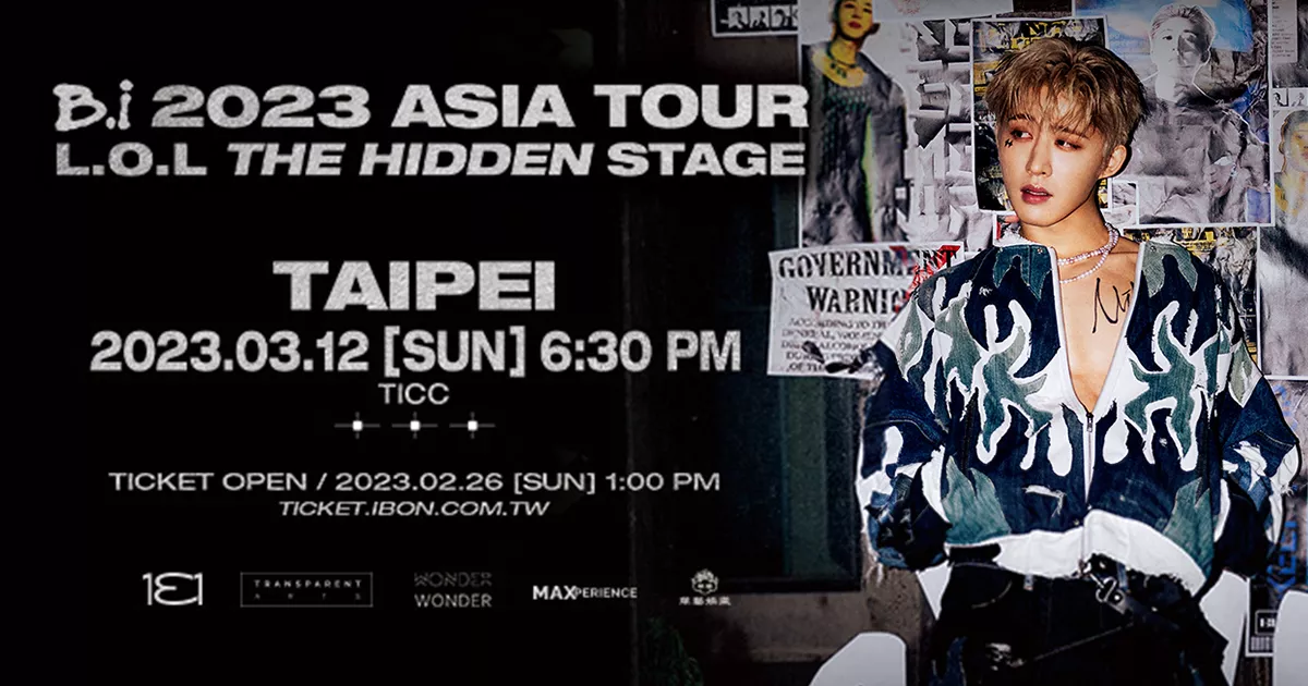 B.I 2023 ASIA TOUR [L.O.L THE HIDDEN STAGE] IN TAIPEI
